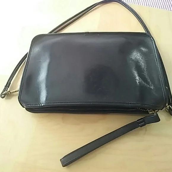 Coach Black Leather Shoulder Bag - Picture 1 of 6